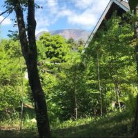 敷地から見える浅間山